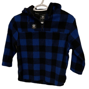 Swanndri Wool Blue and Black Checkered 1/4 Zip Jacket Size 4